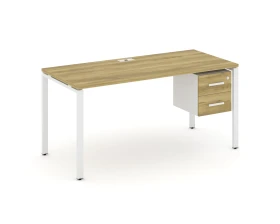 Стол рабочий с подвесной тумбой с 2 ящ. CN.SP-116 W 1580x720x750 Концепт / Concept images