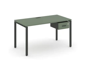 Стол рабочий с подвесной тумбой с одним ящ. CN.SP-109 W 980x720x750 Концепт / Concept images