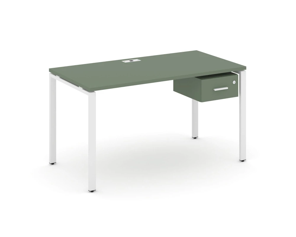 Стол рабочий с подвесной тумбой с одним ящ. CN.SP-111 W 1380x720x750 Концепт / Concept