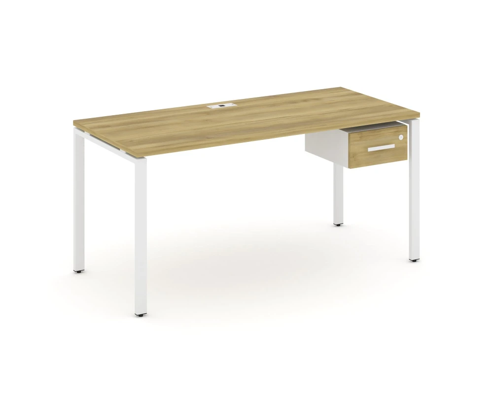 Стол рабочий с подвесной тумбой с одним ящ. CN.SP-112 W 1580x720x750 Концепт / Concept