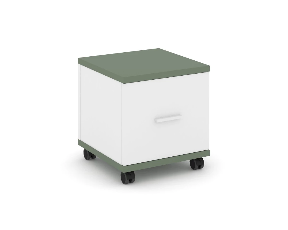Тумба мобильная 1 распаш. фасад CN.TUM-007 W 420x420x448 Концепт / Concept