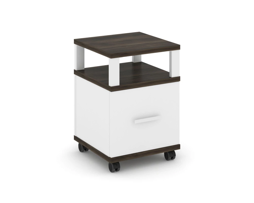 Тумба мобильная 1 распаш. фасад с надставкой CN.TUM-008 W 420x420x615 Концепт / Concept