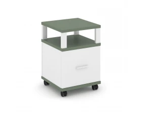 Тумба мобильная 1 распаш. фасад с надставкой CN.TUM-008 W 420x420x615 Концепт / Concept images