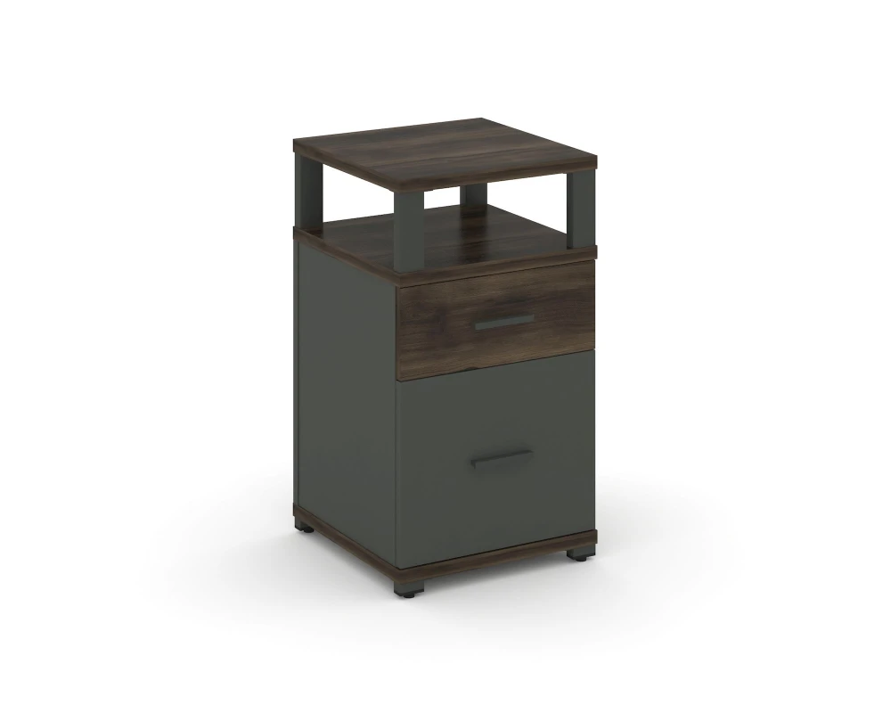 Тумба приставная 1 ящ. 1 распаш. фасад с надставкой CN.TUP-006 W 420x420x750 Концепт / Concept