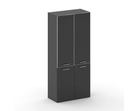 Шкаф широкий высокий CRF.ST-101 black Феникс Кросс / Cross images