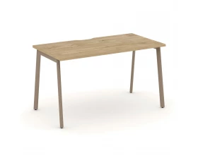 Стол рабочий с вырезом на плоскоовальной трубе 138x73x75 Эстетика / Estetica images