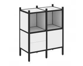 Прямой стеллаж L-02 862x446x1047 Лофт / Loft images