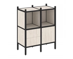 Прямой стеллаж L-02 862x446x1047 Лофт / Loft images