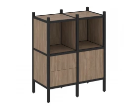 Прямой стеллаж L-02 862x446x1047 Лофт / Loft images