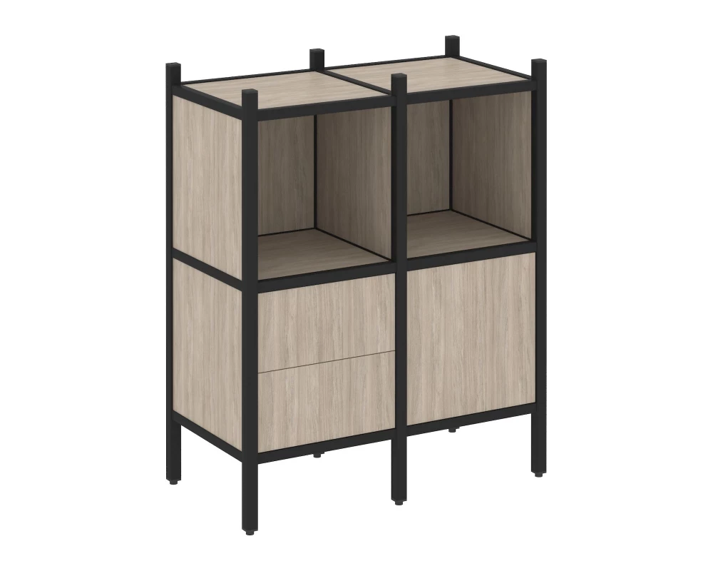 Прямой стеллаж L-02 862x446x1047 Лофт / Loft