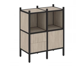 Прямой стеллаж L-02 862x446x1047 Лофт / Loft images