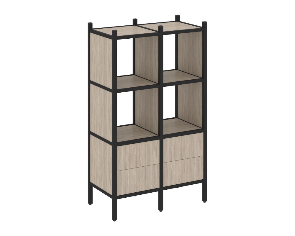 Прямой стеллаж L-03 862x446x1458 Лофт / Loft