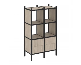 Прямой стеллаж L-03 862x446x1458 Лофт / Loft images