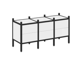 Прямой стеллаж L-06 1278x446x636 Лофт / Loft images