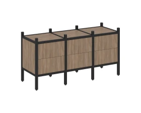 Прямой стеллаж L-06 1278x446x636 Лофт / Loft images