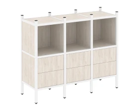 Прямой стеллаж L-07 1278x446x1047 Лофт / Loft images