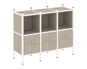 Прямой стеллаж L-07 1278x446x1047 Лофт / Loft images