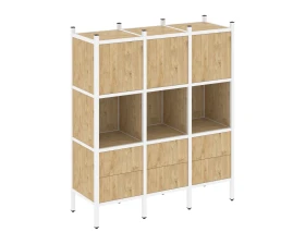 Прямой стеллаж L-08 1278x446x1458 Лофт / Loft images