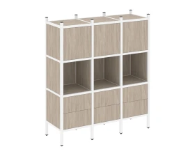 Прямой стеллаж L-08 1278x446x1458 Лофт / Loft images