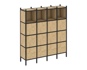 Прямой стеллаж L-09 1694x446x1869 Лофт / Loft images