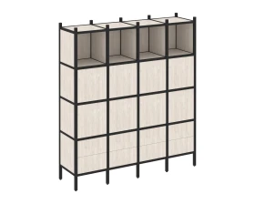 Прямой стеллаж L-09 1694x446x1869 Лофт / Loft images