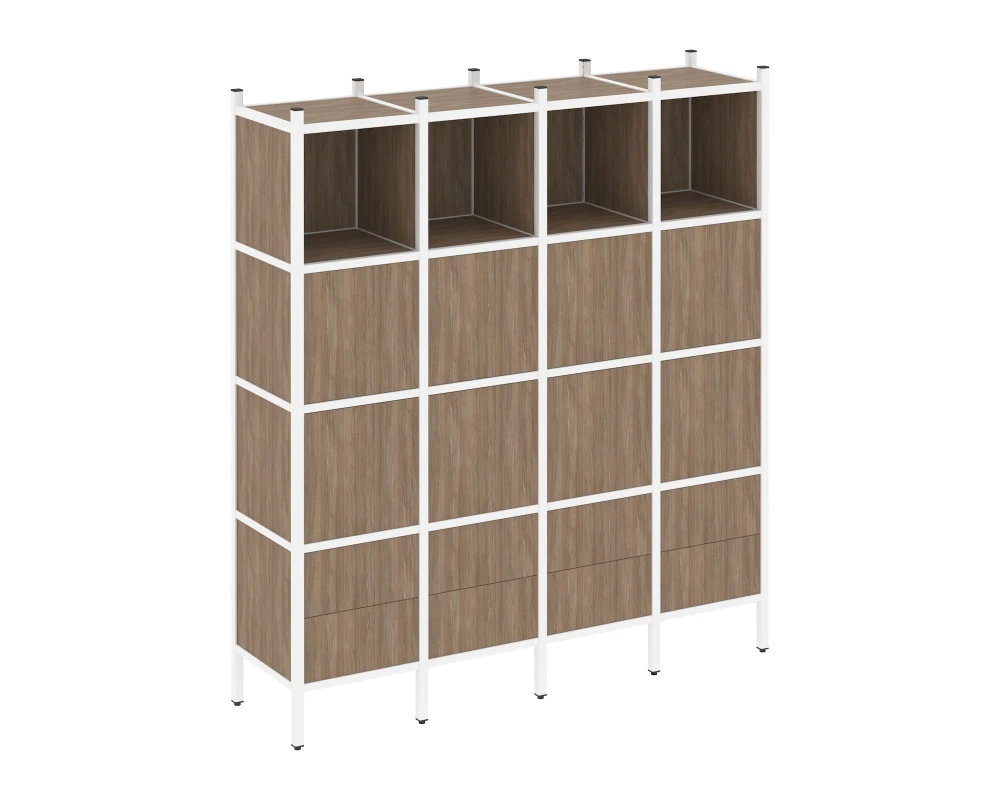 Прямой стеллаж L-09 1694x446x1869 Лофт / Loft