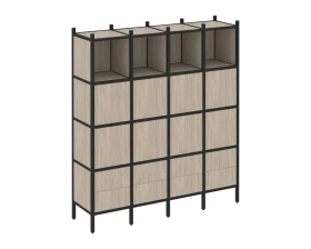 Прямой стеллаж L-09 1694x446x1869 Лофт / Loft images