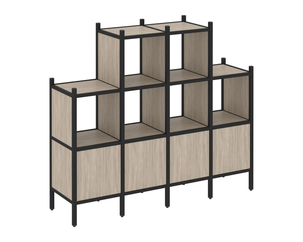 Прямой стеллаж L-16 1694x446x1458 Лофт / Loft