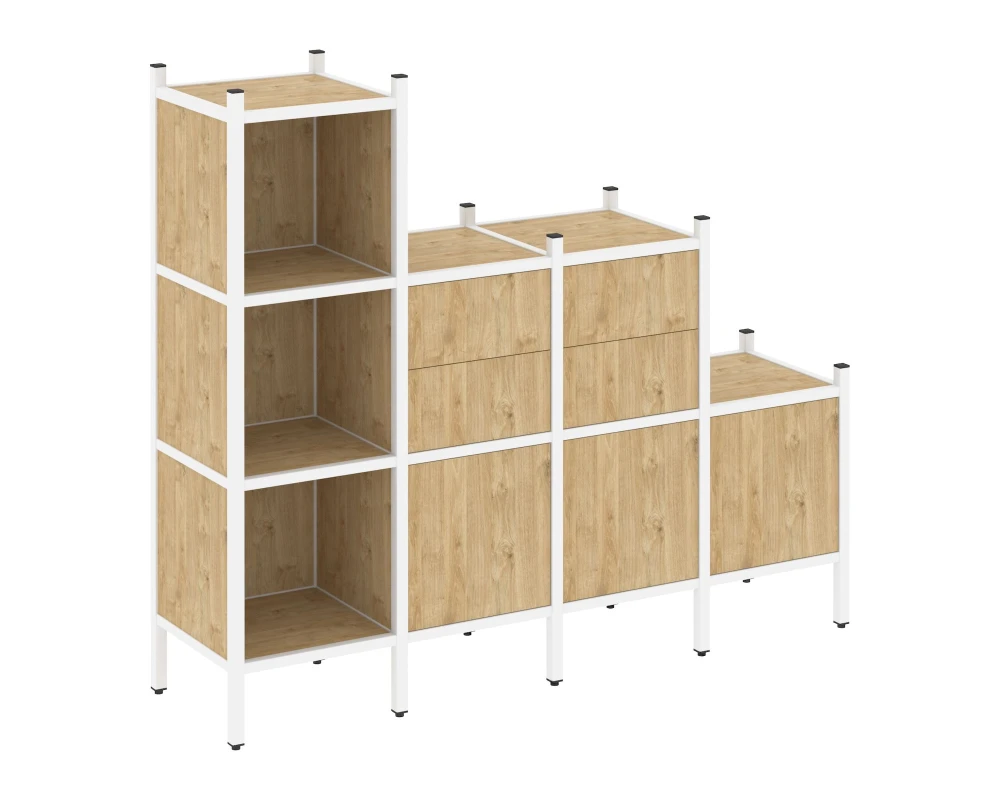 Прямой стеллаж L-17 1278x446x1458 Лофт / Loft