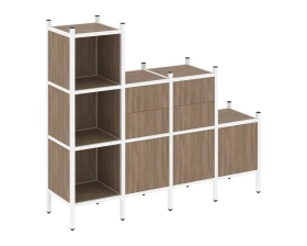 Прямой стеллаж L-17 1278x446x1458 Лофт / Loft images