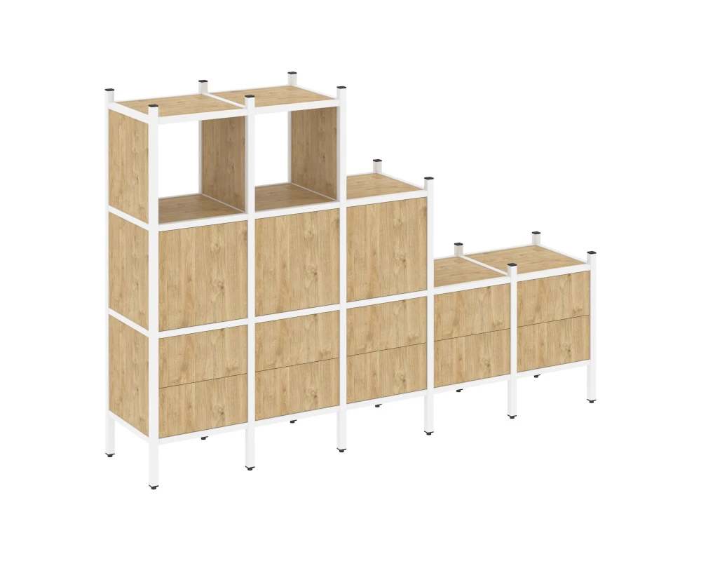 Прямой стеллаж L-19 2110x446x1458 Лофт / Loft