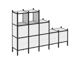 Прямой стеллаж L-19 2110x446x1458 Лофт / Loft images