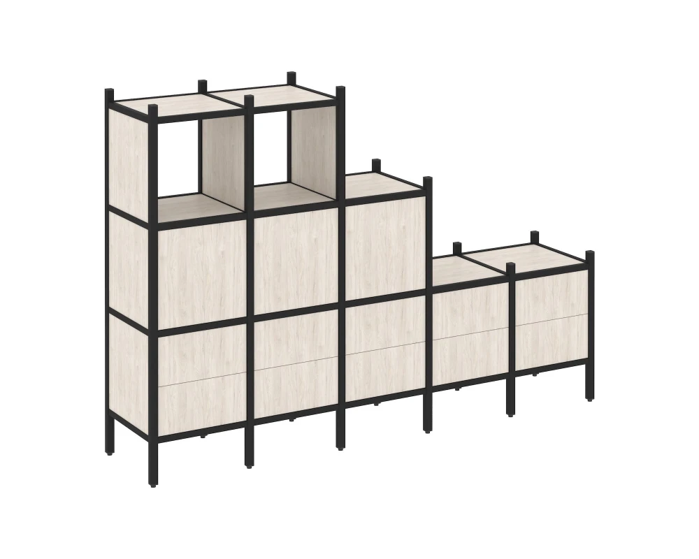 Прямой стеллаж L-19 2110x446x1458 Лофт / Loft