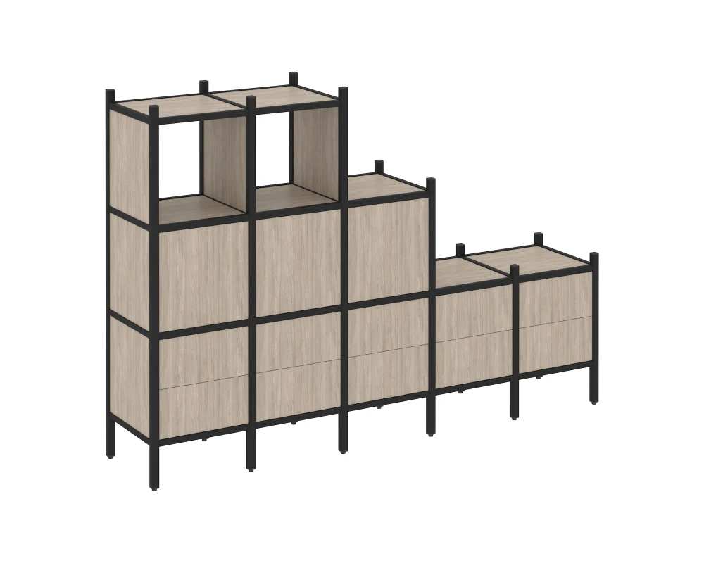 Прямой стеллаж L-19 2110x446x1458 Лофт / Loft