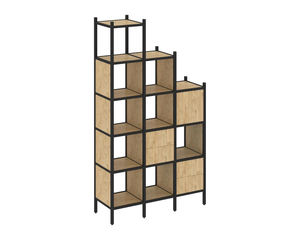 Прямой стеллаж L-21 1278x446x2280 Лофт / Loft
