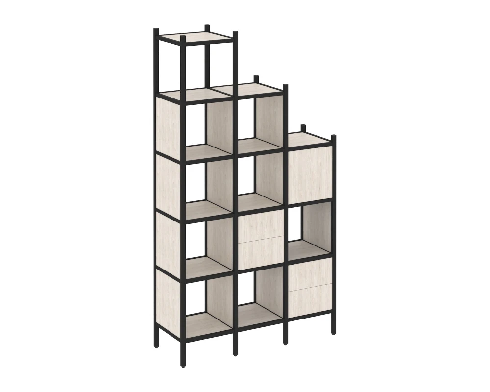 Прямой стеллаж L-21 1278x446x2280 Лофт / Loft