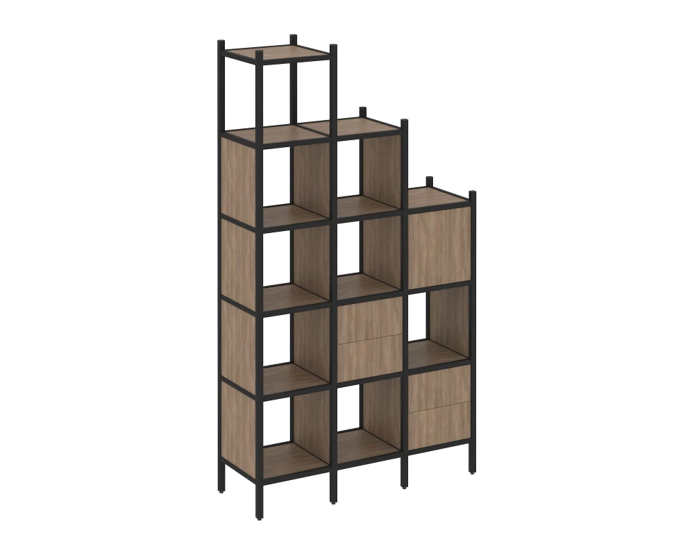 Прямой стеллаж L-21 1278x446x2280 Лофт / Loft