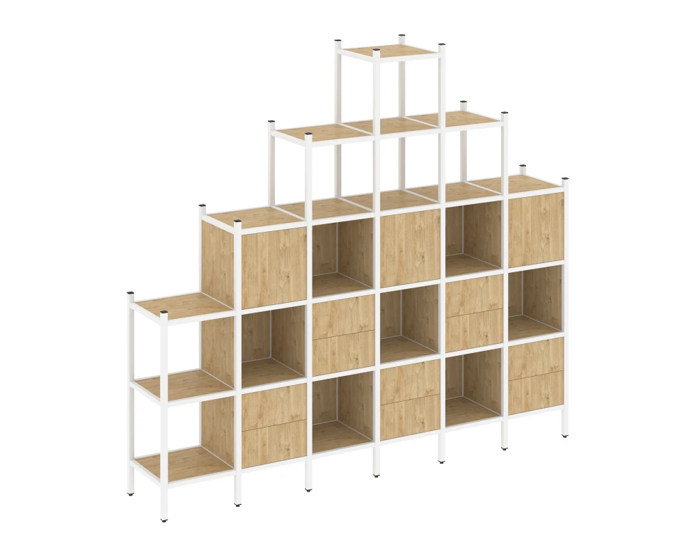 Прямой стеллаж L-24 2526x446x2280 Лофт / Loft