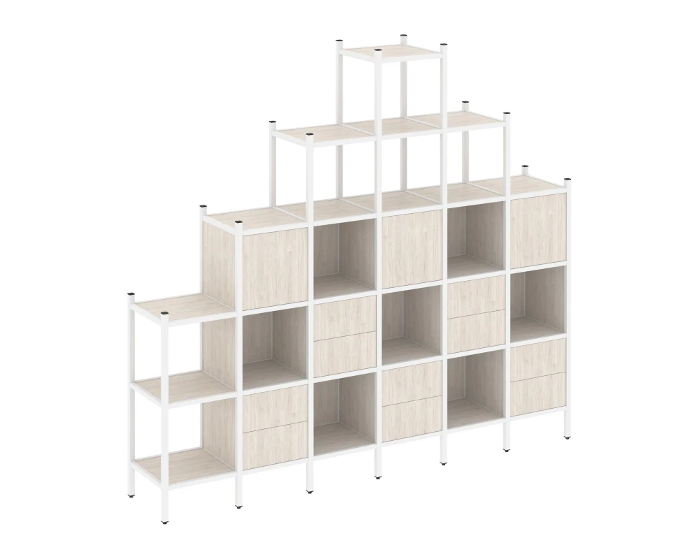 Прямой стеллаж L-24 2526x446x2280 Лофт / Loft