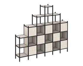 Прямой стеллаж L-24 2526x446x2280 Лофт / Loft images