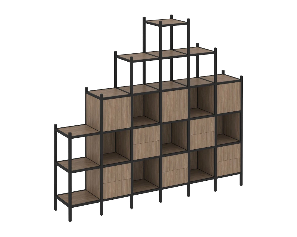 Прямой стеллаж L-24 2526x446x2280 Лофт / Loft