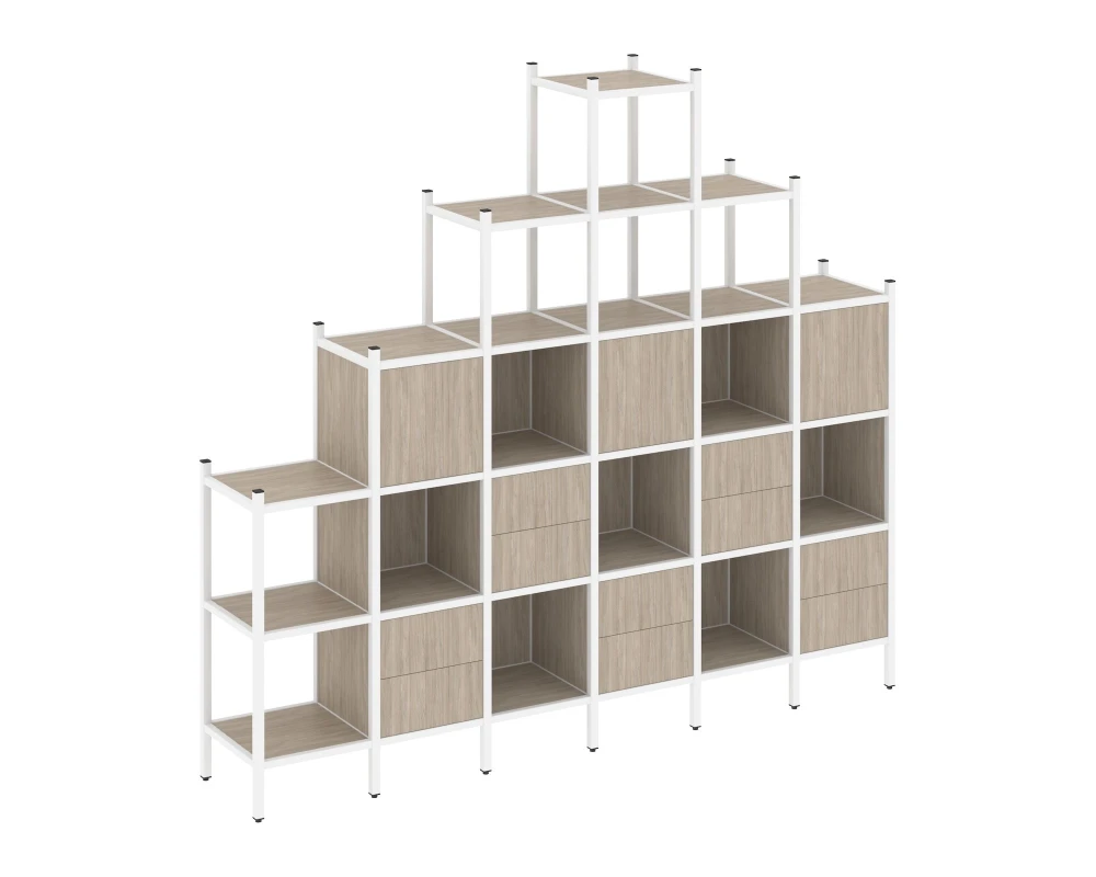 Прямой стеллаж L-24 2526x446x2280 Лофт / Loft