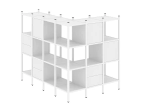 Угловой внешний стеллаж наборный L-52 1694x1278x1458 Лофт / Loft images