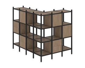 Угловой внешний стеллаж наборный L-52 1694x1278x1458 Лофт / Loft images