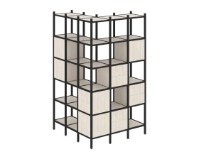 Угловой внешний стеллаж наборный L-53 1278x1278x2280 Лофт / Loft images
