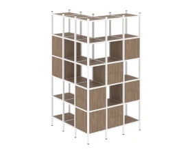 Угловой внешний стеллаж наборный L-53 1278x1278x2280 Лофт / Loft images