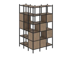 Угловой внешний стеллаж наборный L-53 1278x1278x2280 Лофт / Loft images