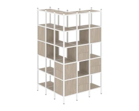 Угловой внешний стеллаж наборный L-53 1278x1278x2280 Лофт / Loft images