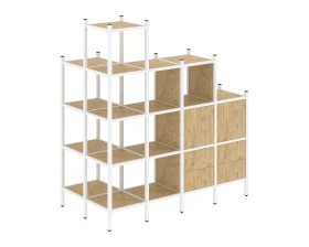 Угловой внешний стеллаж наборный L-58 862x1694x1869 Лофт / Loft images