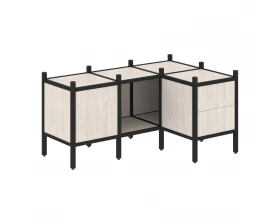 Угловой внутренний стеллаж L-26 1278x862x636 Лофт / Loft images